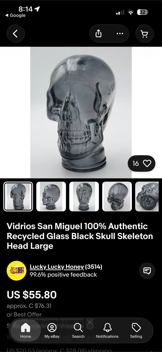 Skull Head Glass Decanter - photo 3