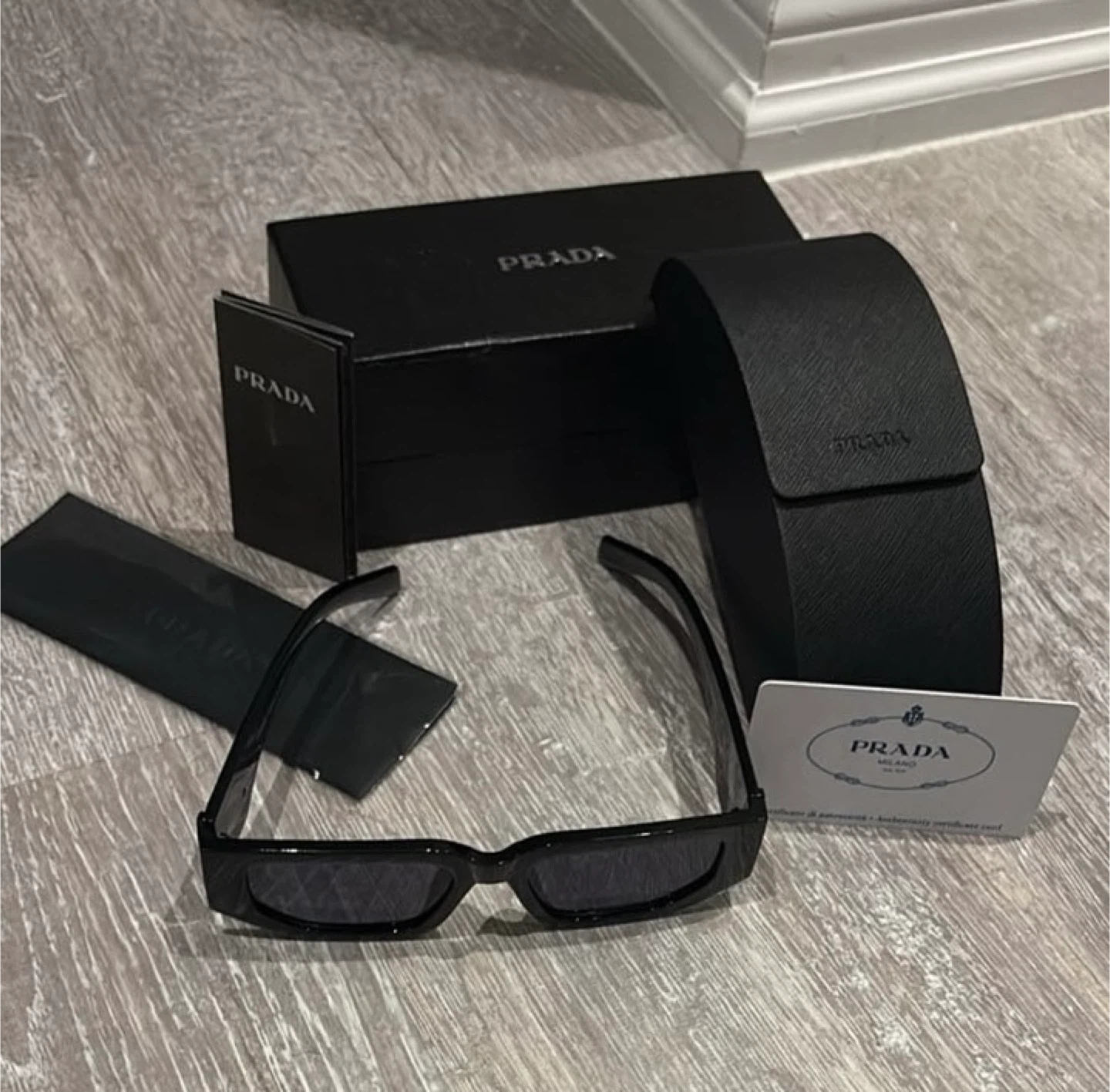 Prada Black Sunglasses with Box