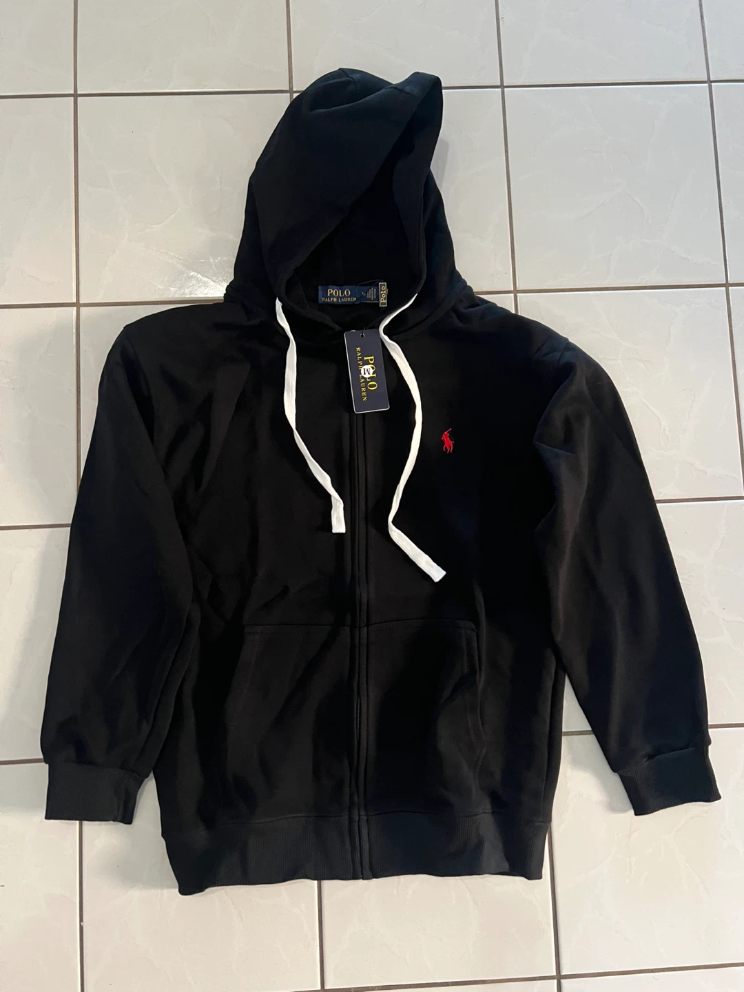 Polo Ralph Lauren Black Full Zip Hoodie - M