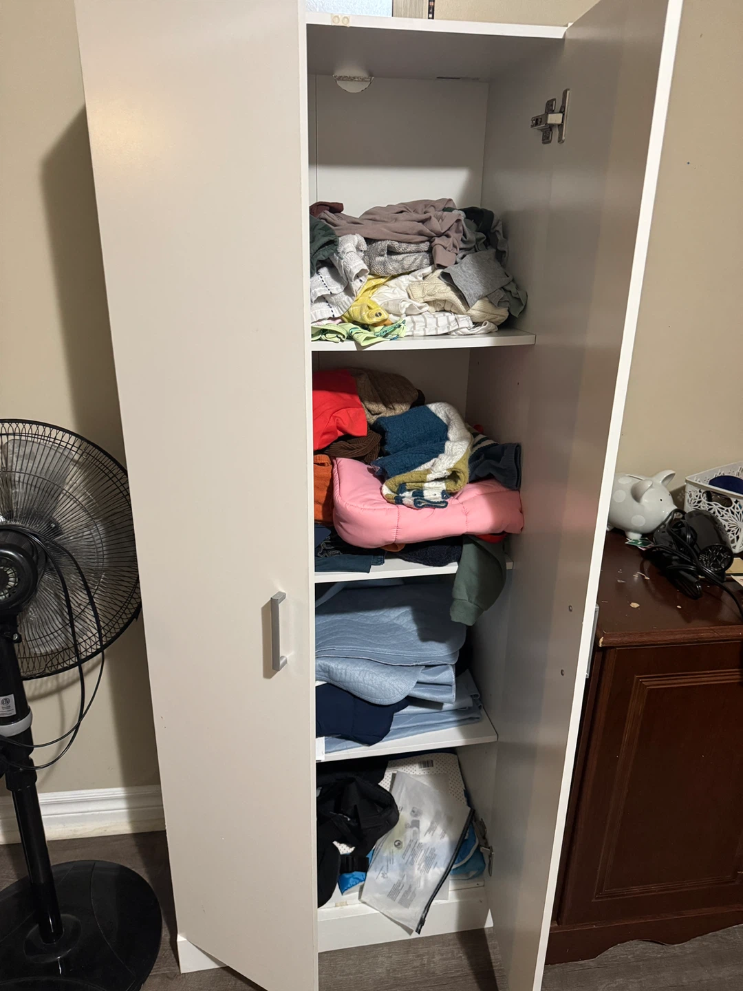 White Wardrobe Cabinet - photo 3