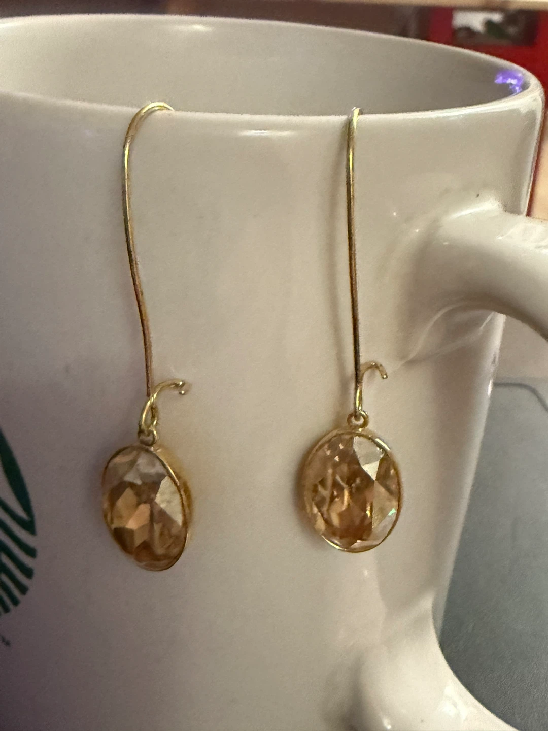 Swarovski Gold Tone Drop Earrings - photo 3