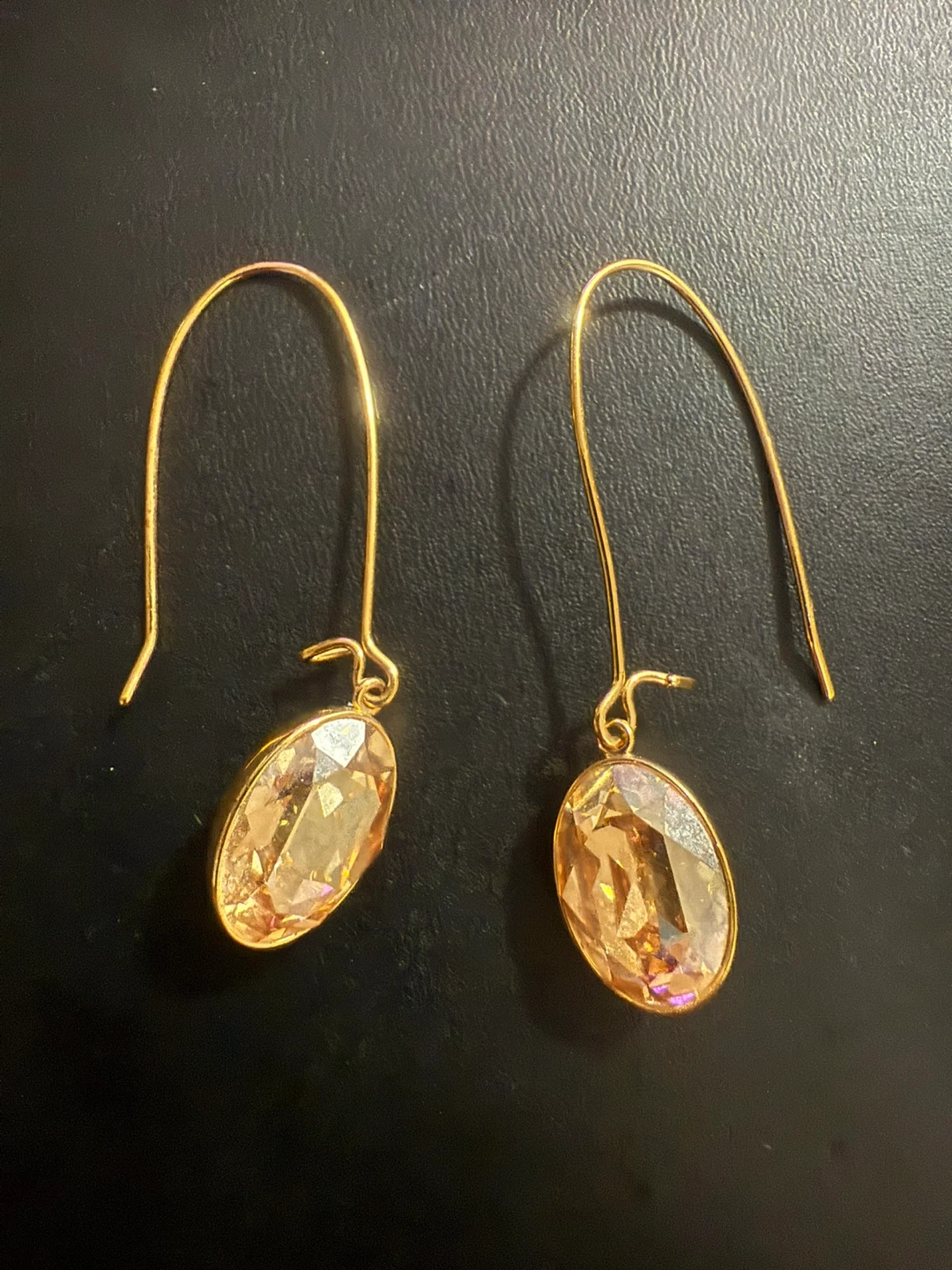 Swarovski Gold Tone Drop Earrings