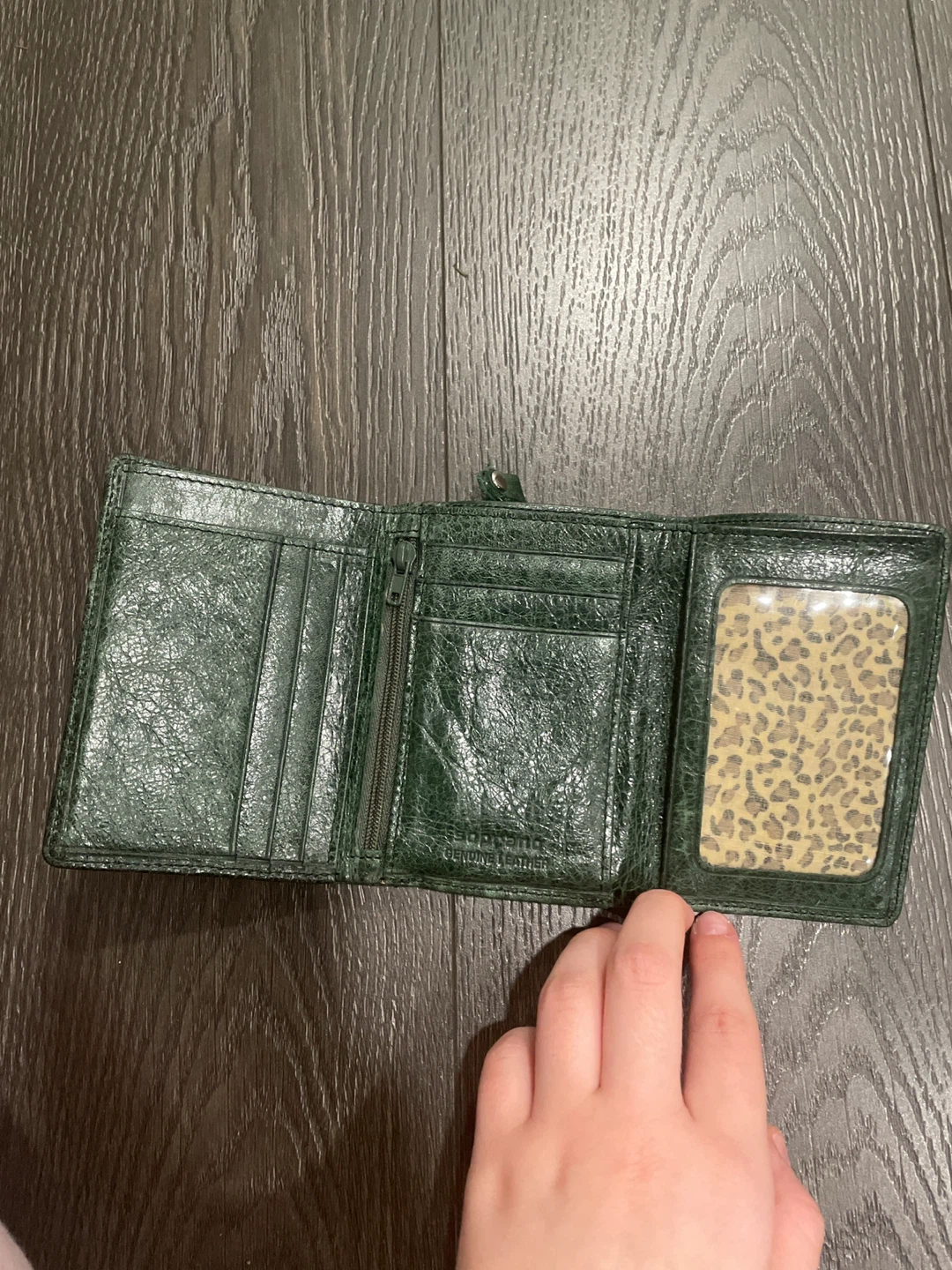 Roots Leather Wallet - Green - photo 2