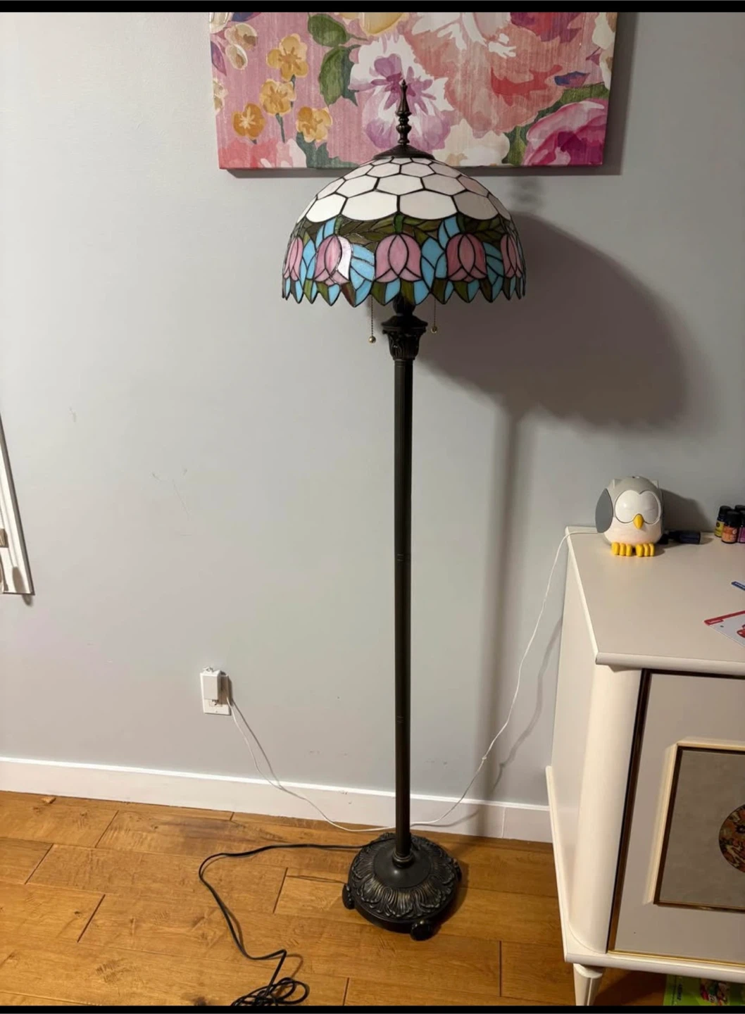 Stained Glass Tulip Floor Lamp