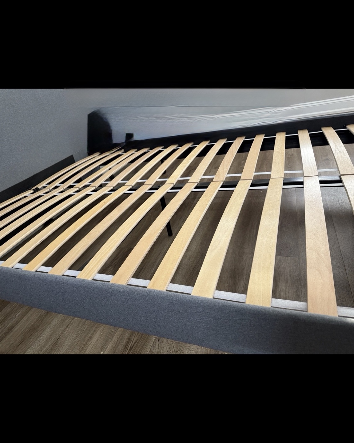 IKEA Hauga Gray Bed Frame Queen size - photo 3