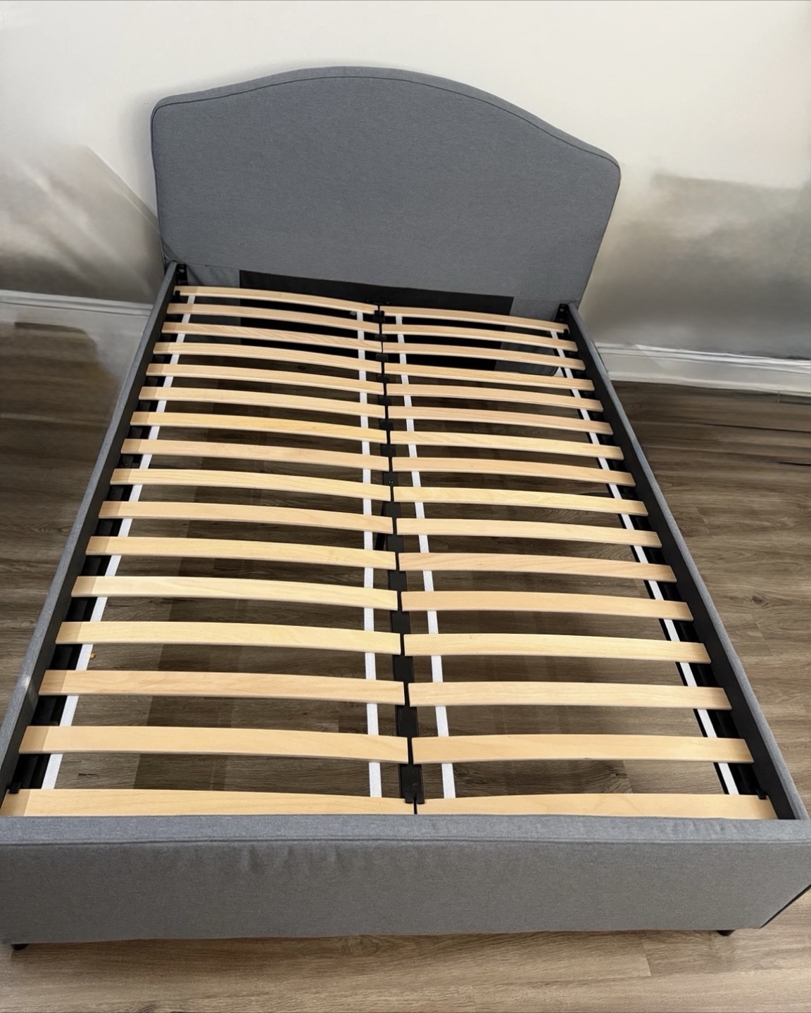 IKEA Hauga Gray Bed Frame Queen size - photo 4