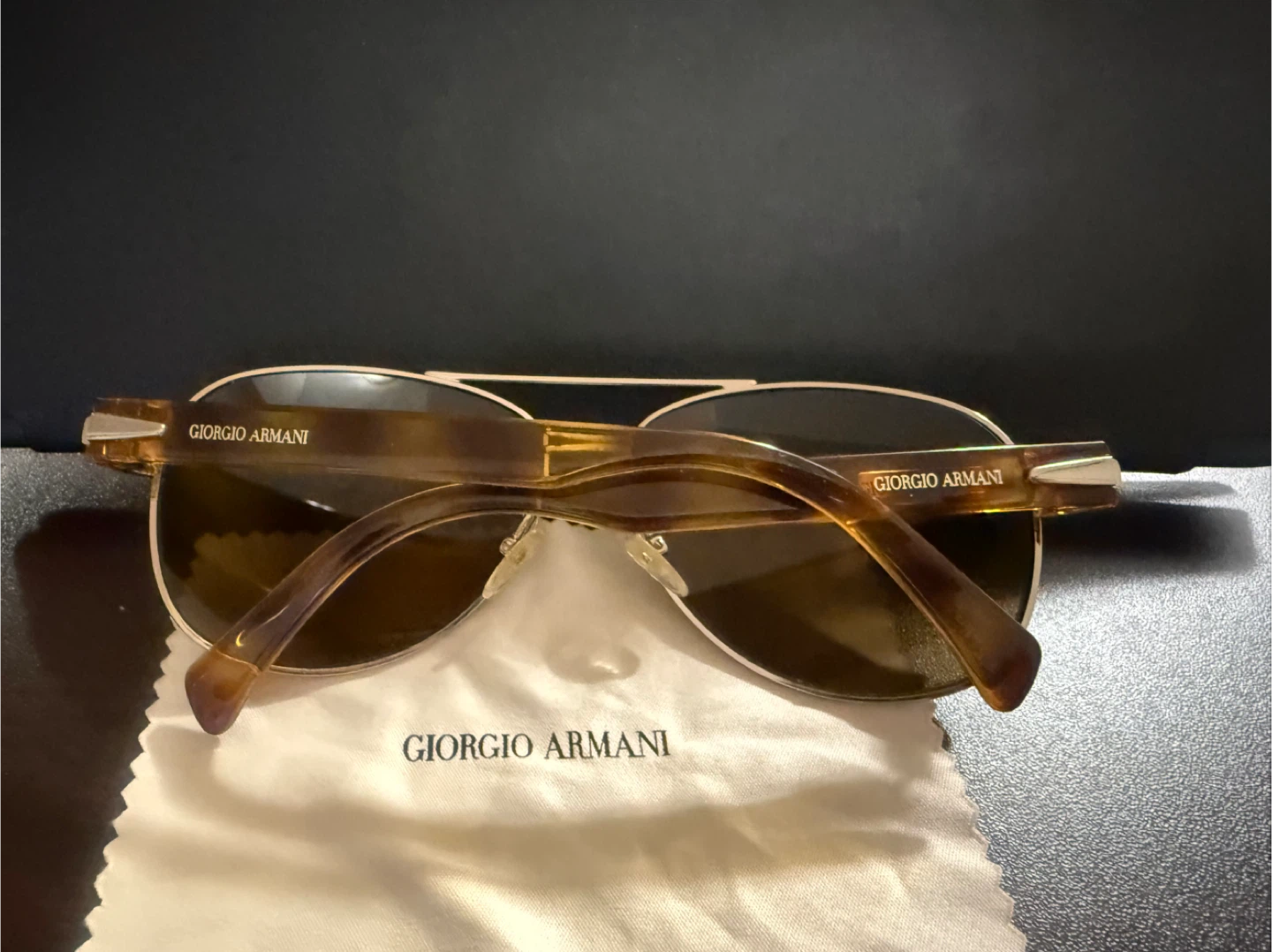 Giorgio Armani Aviator Sunglasses with Case - photo 2