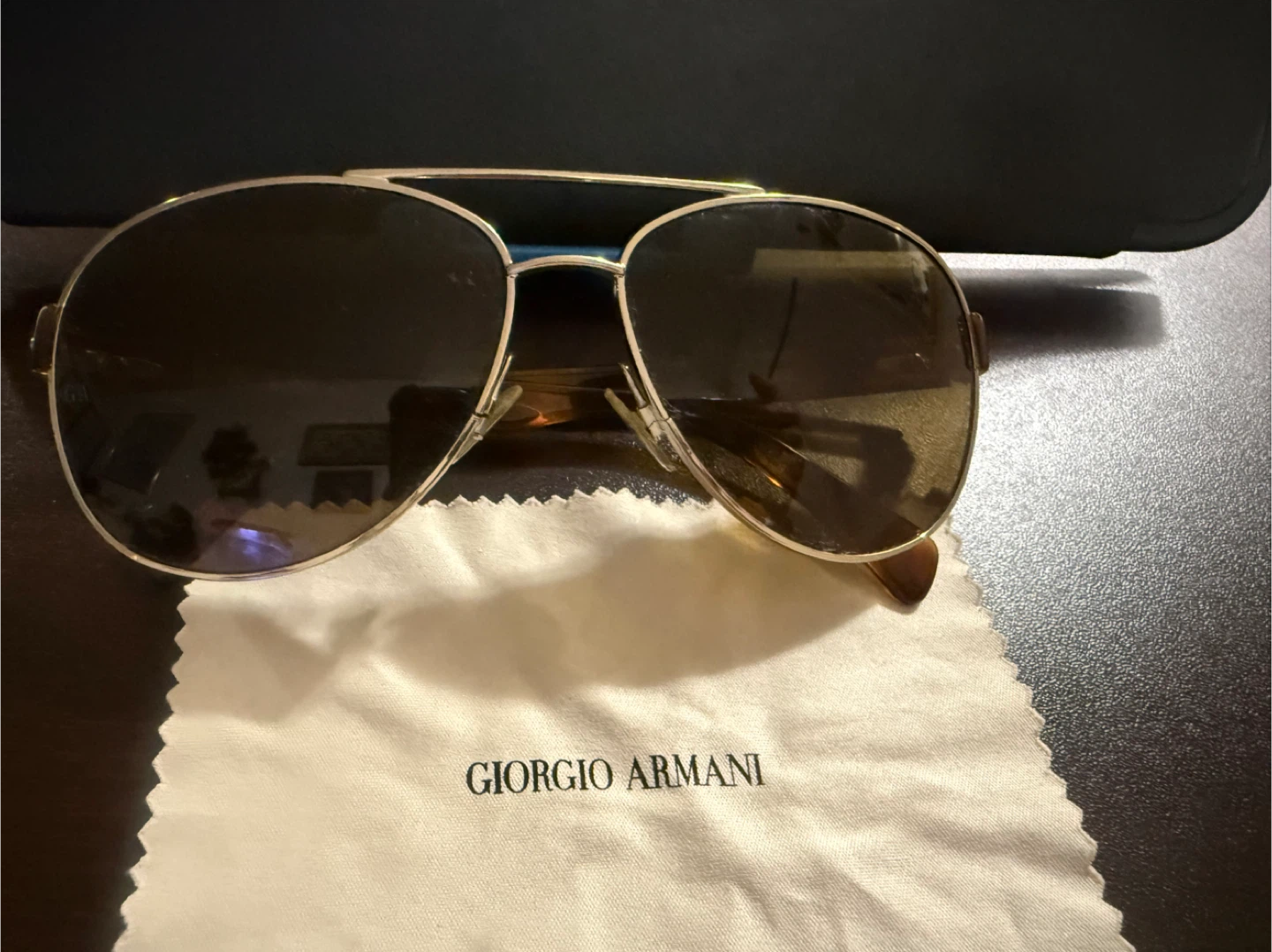 Giorgio Armani Aviator Sunglasses with Case