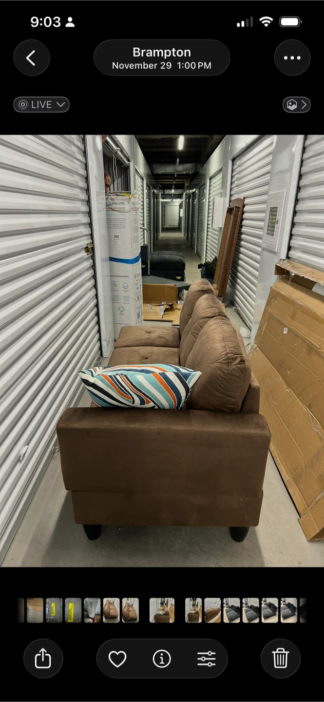 New Brown Sectional Sofa with Pillows - photo 3
