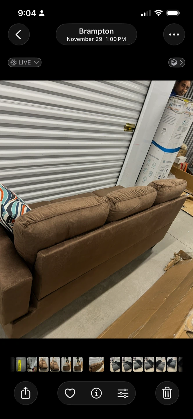 New Brown Sectional Sofa with Pillows - photo 5