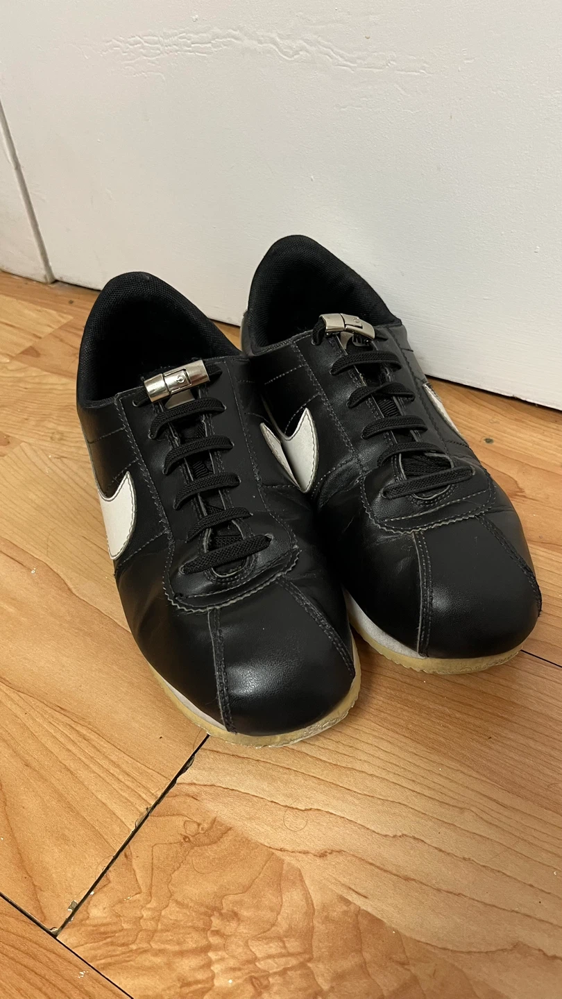 Nike Cortez Black Leather Sneakers
