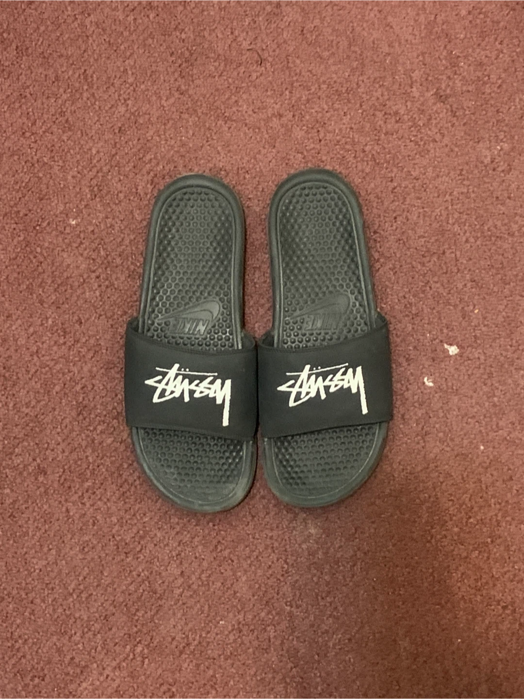Stussy x Nike Benassi Off Noir Slides