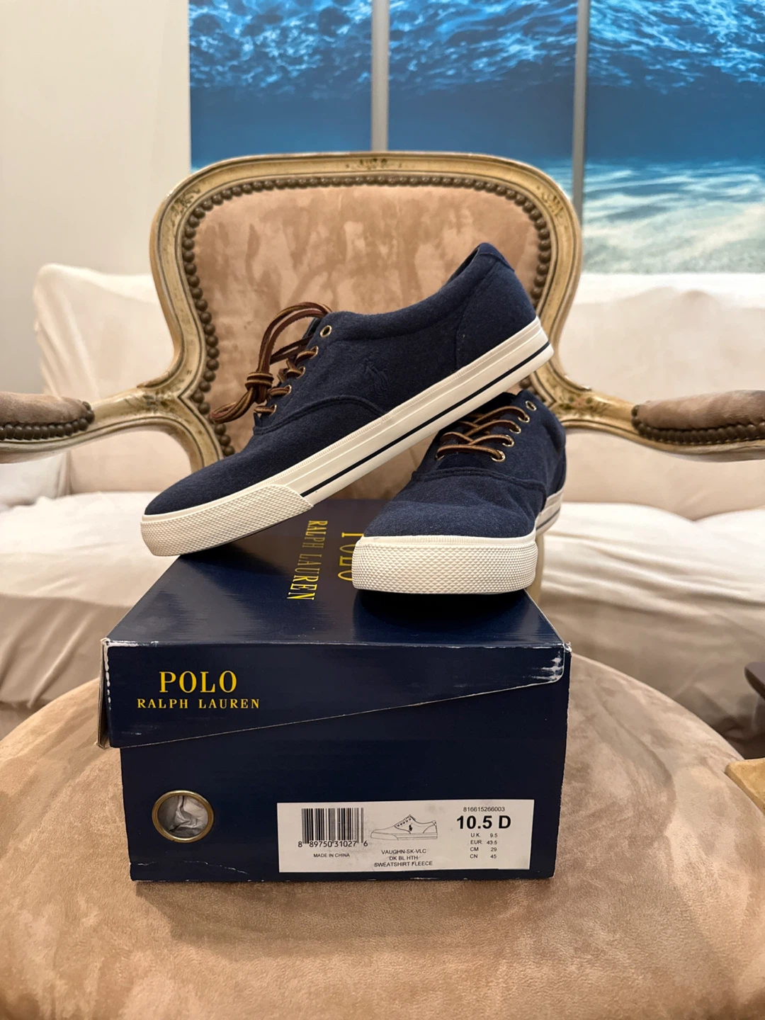 Polo Ralph Lauren Navy Blue Suede Sneaker - Size 10.5 - photo 2
