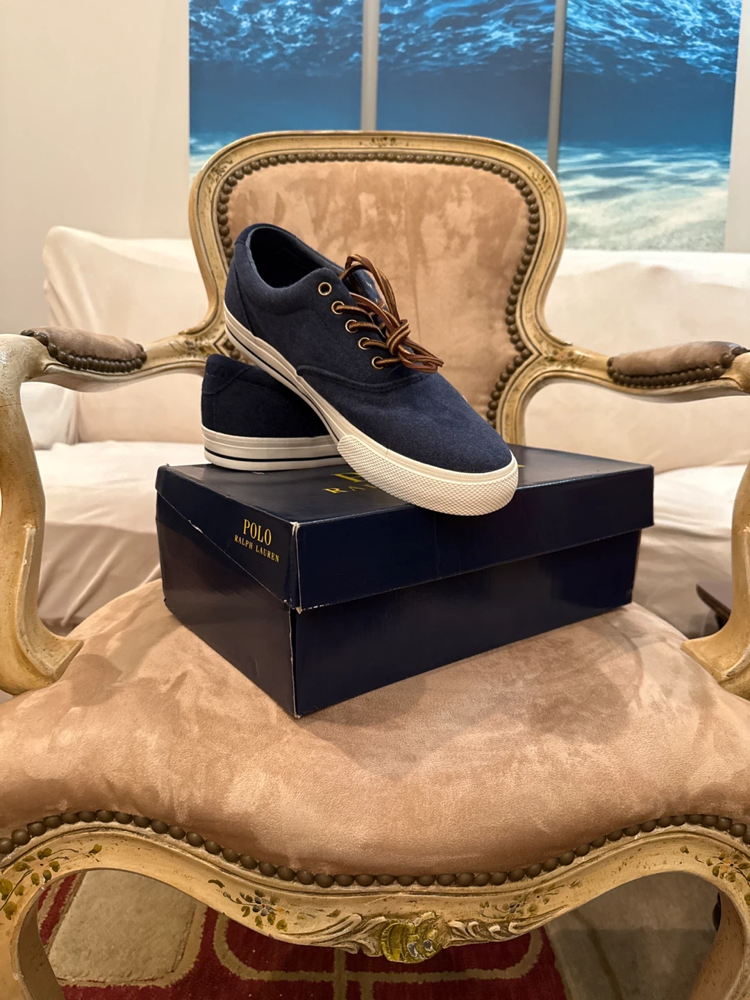 Polo Ralph Lauren Navy Blue Suede Sneaker - Size 10.5 - photo 5