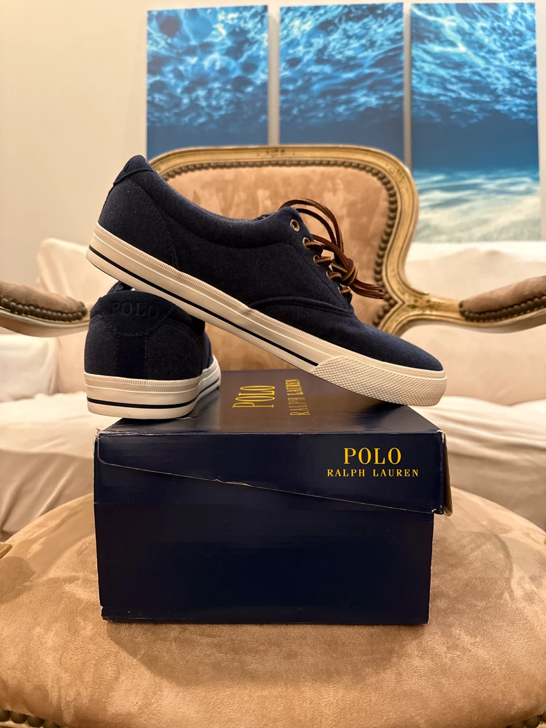 Polo Ralph Lauren Navy Blue Suede Sneaker - Size 10.5 - photo 4