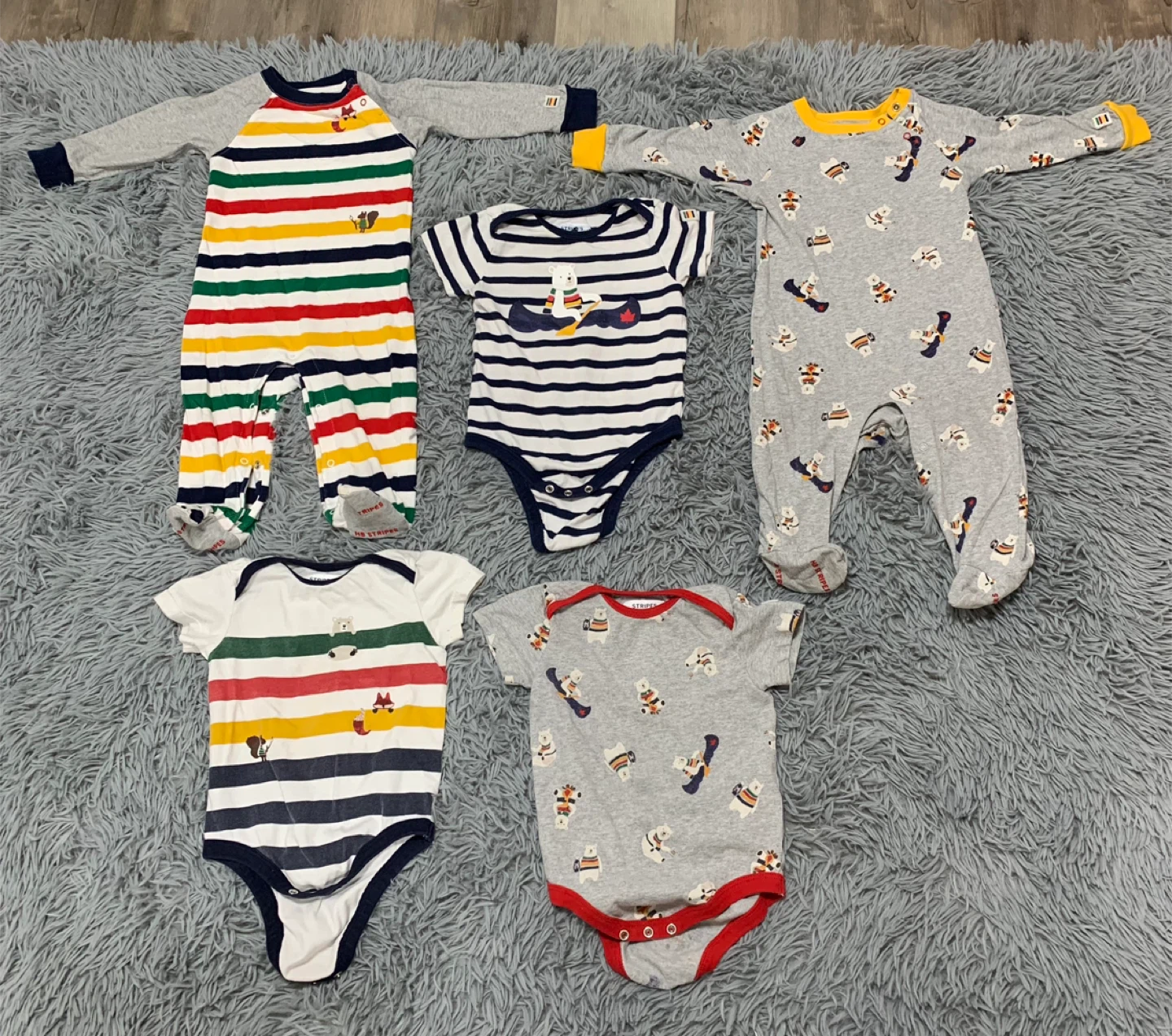 HB Stripes Baby Clothes Bundle 6-12 M