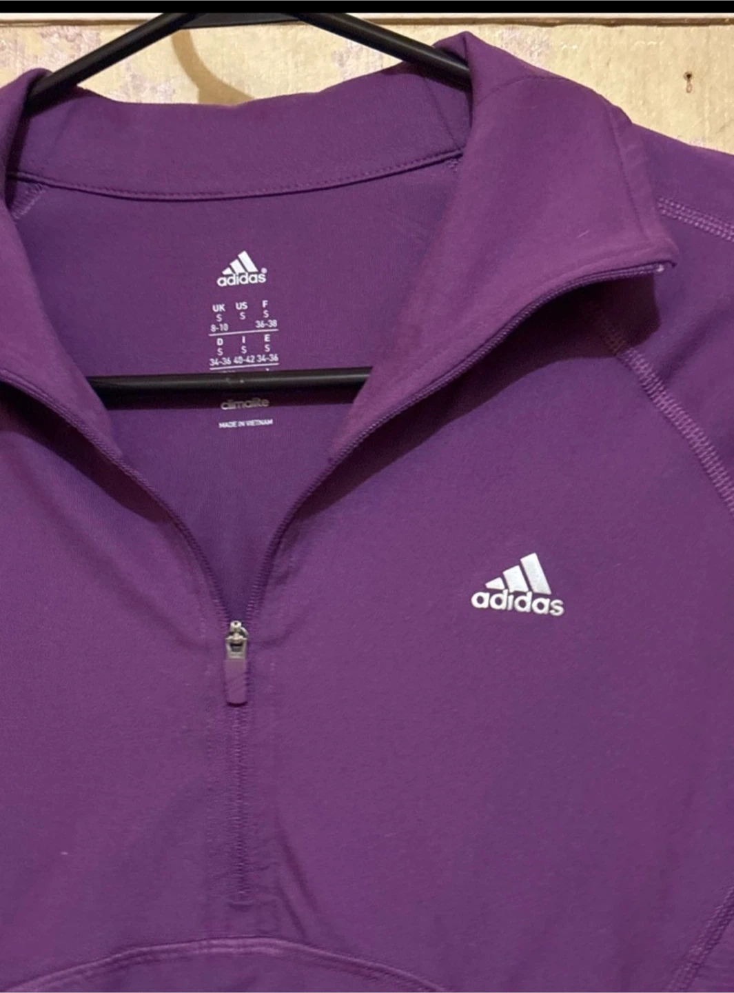 Adidas 1/2 Zip Top sz S - photo 3