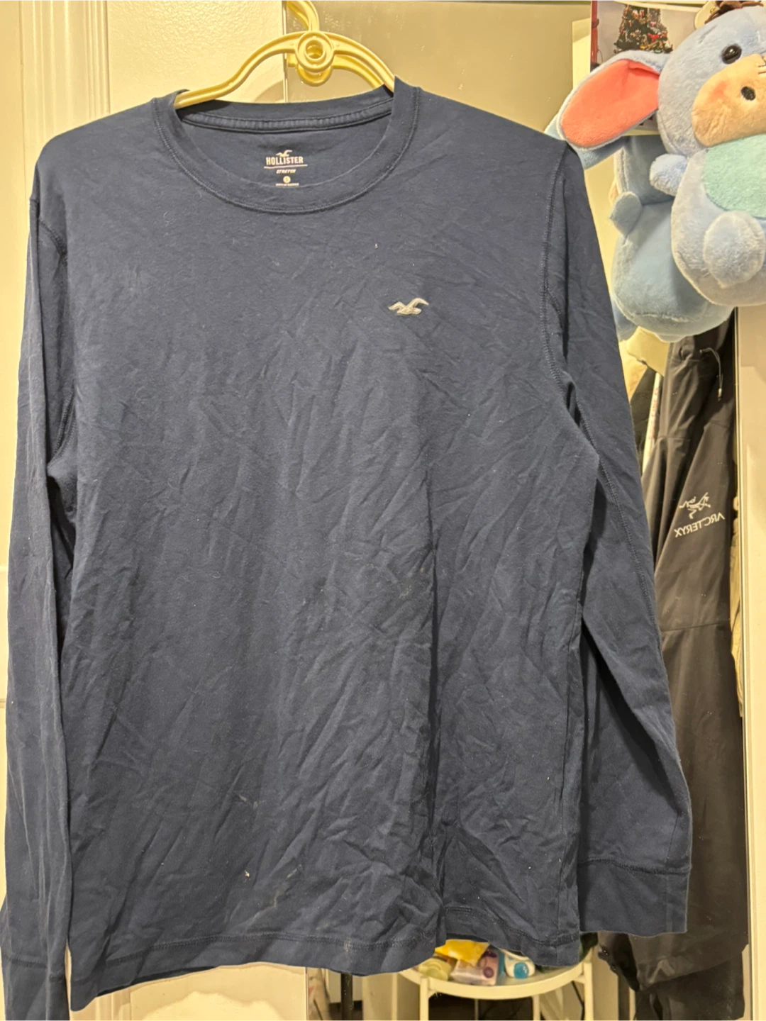 Hollister Navy Blue Long Sleeve - Size S