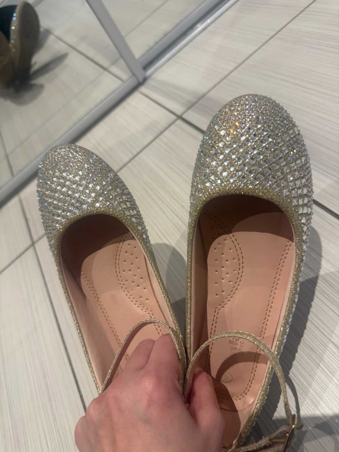 Sparkly Gold Ballet Flats - photo 2