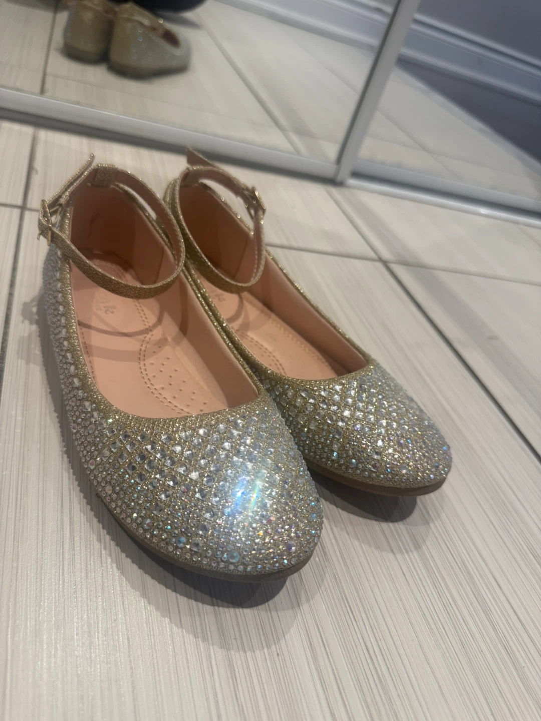 Sparkly Gold Ballet Flats