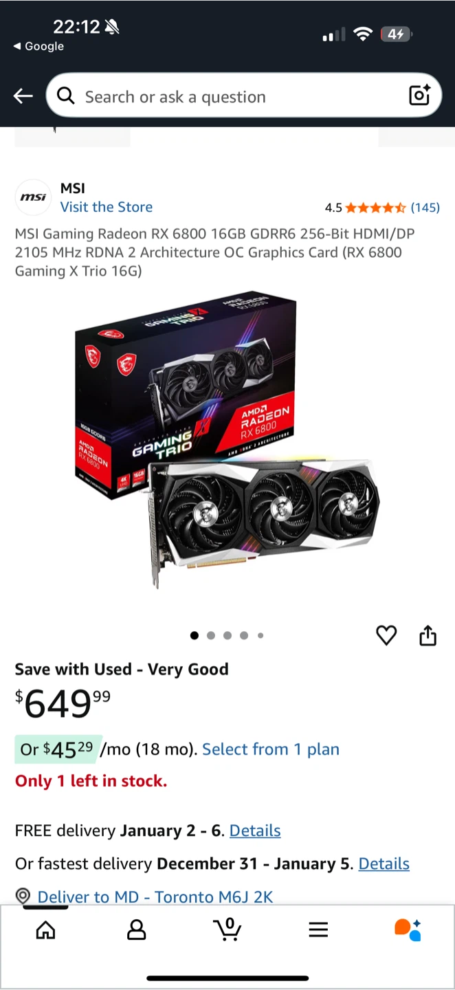 MSI Radeon RX 6800 Gaming X Trio – 16GB GDDR6 - photo 2