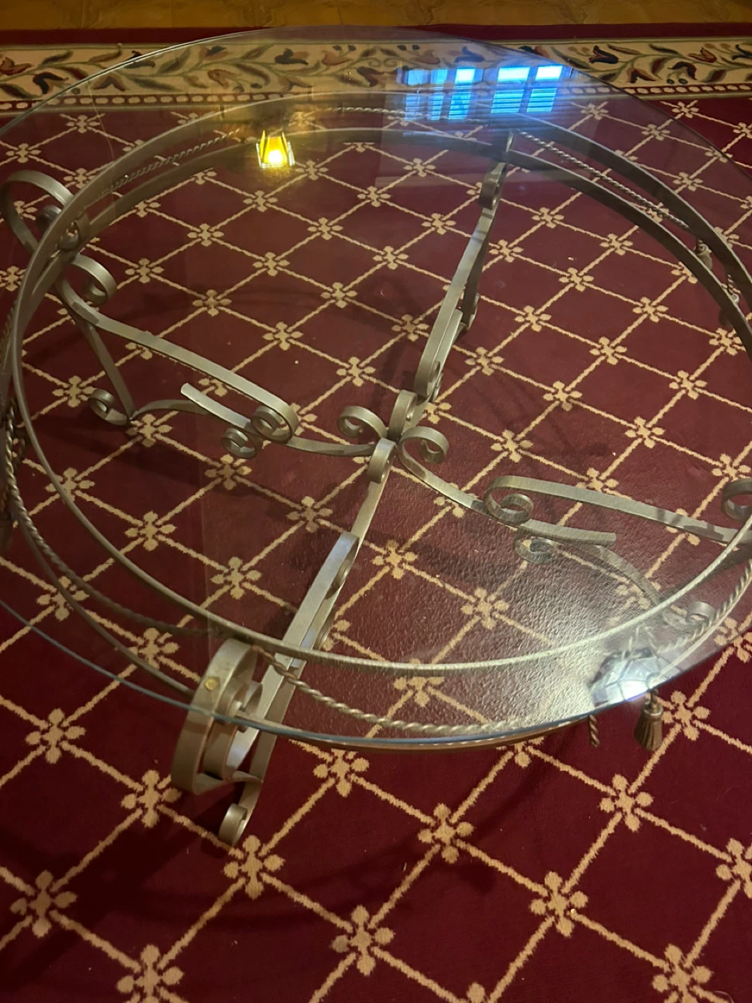 Glass Top Coffee Table - Round