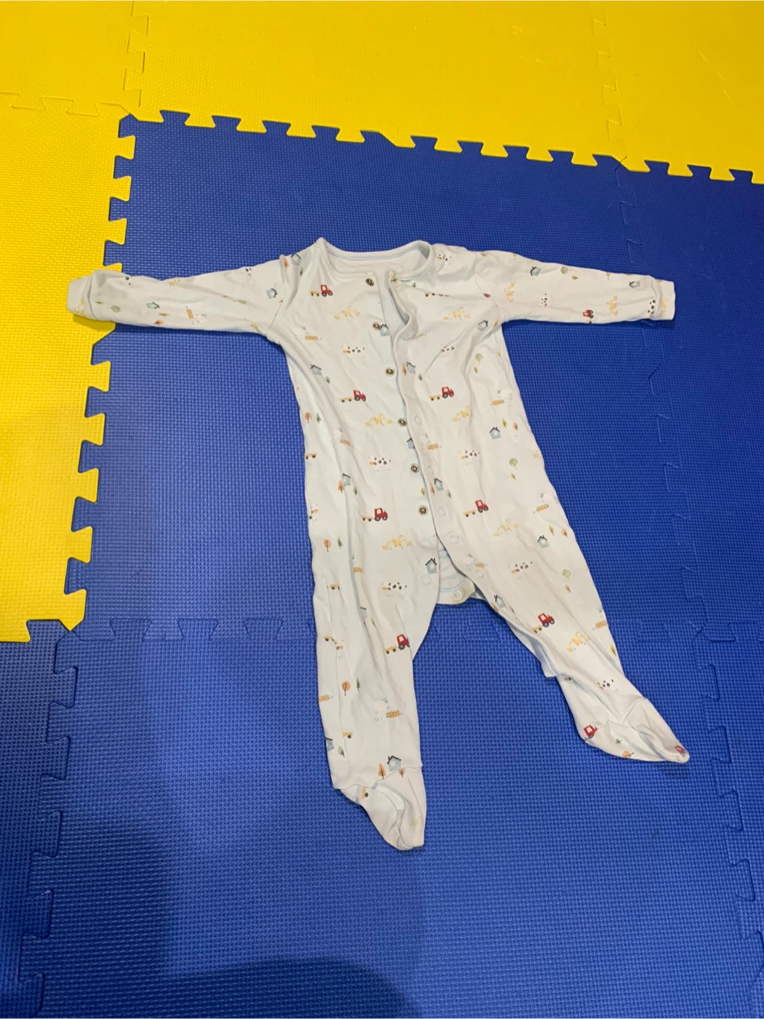Cotton footed Baby Onesies - Assorted Patterns 9-12 m - photo 3