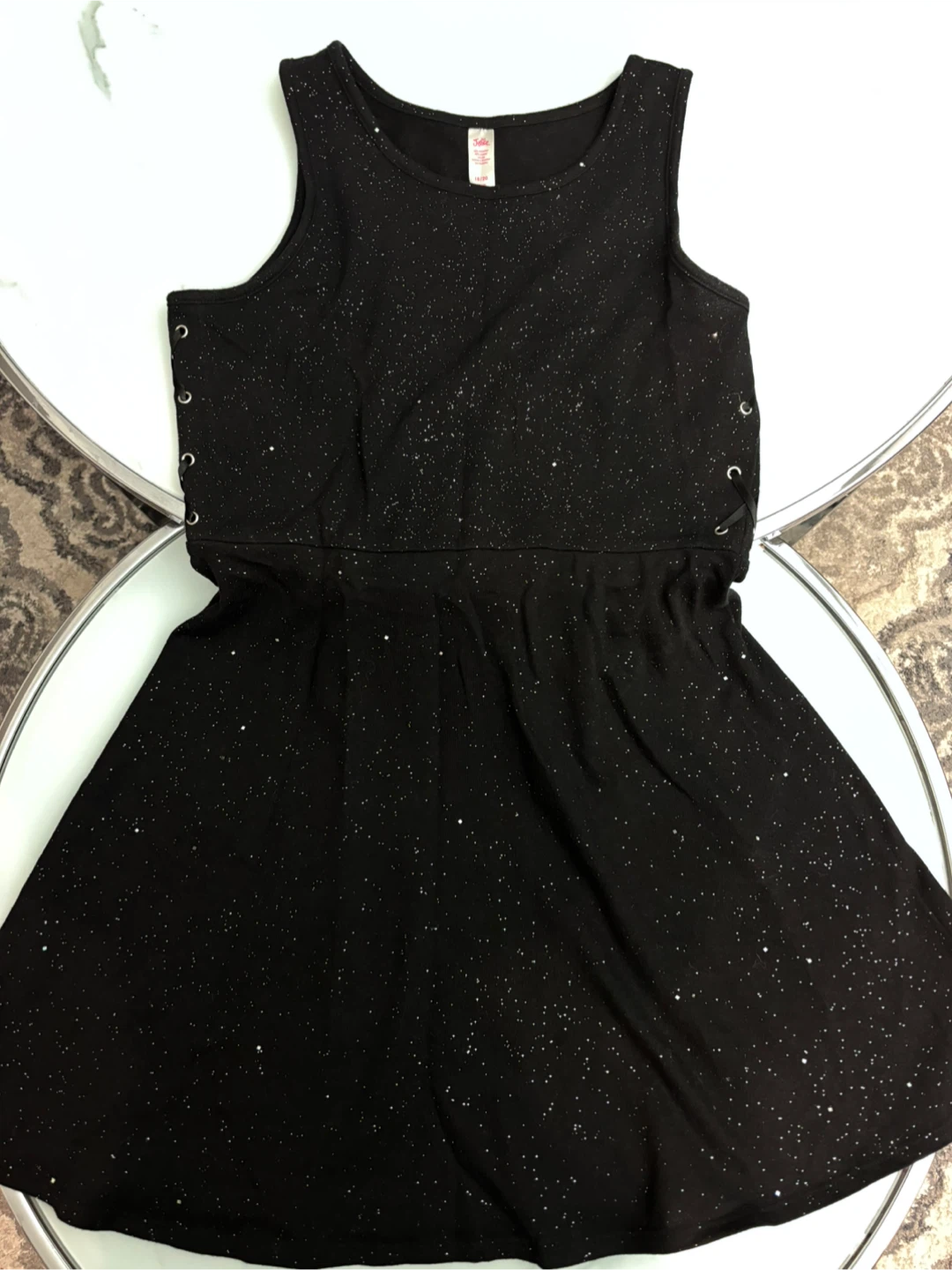 Justice Black Sparkle Dress