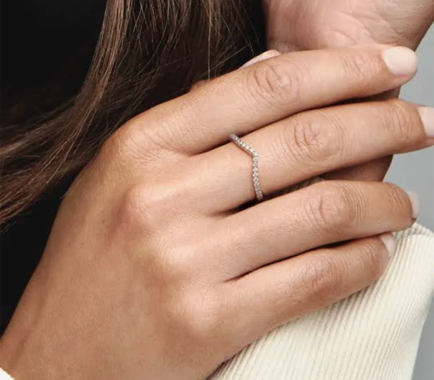 Pandora Sparkling Wishbone Ring - photo 2