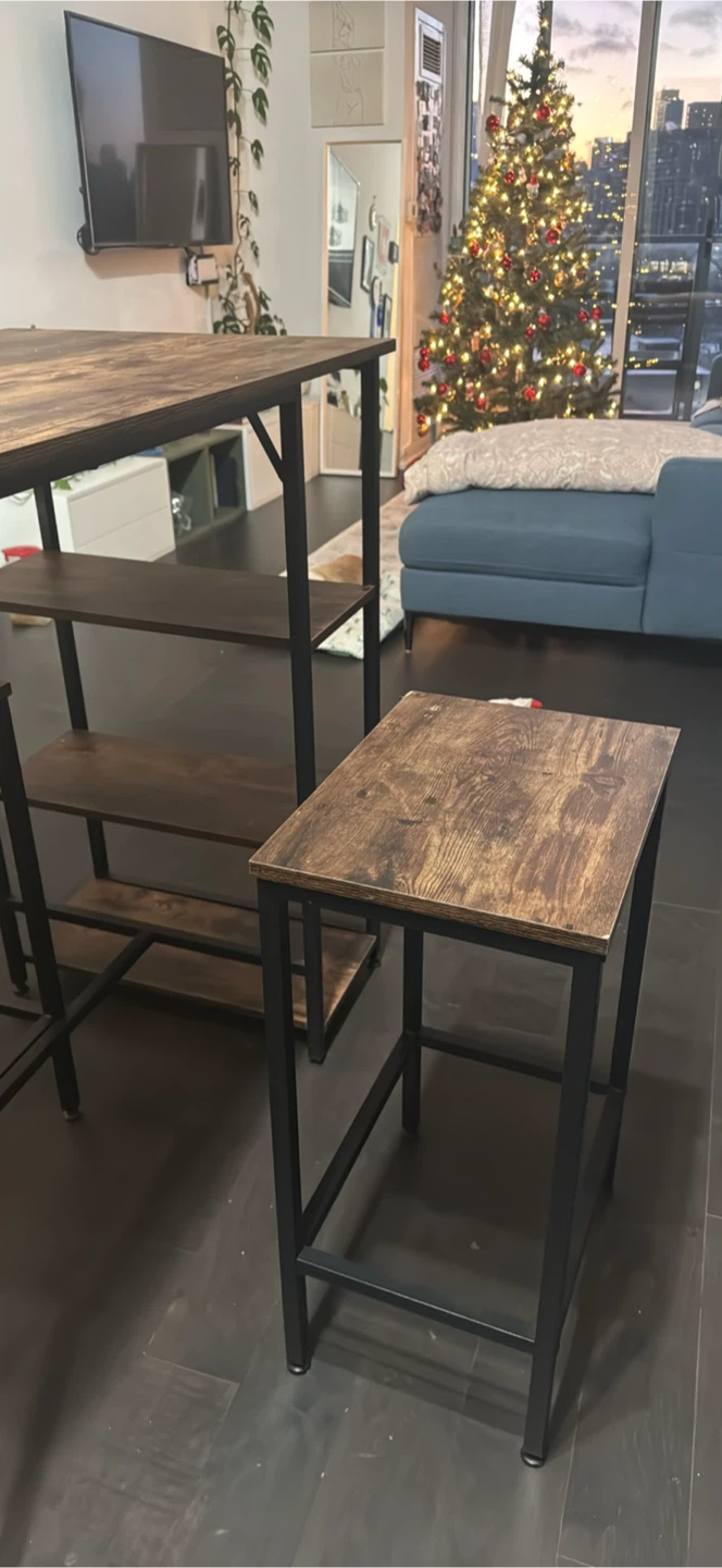 Small kitchen island with 2 Stools - photo 2