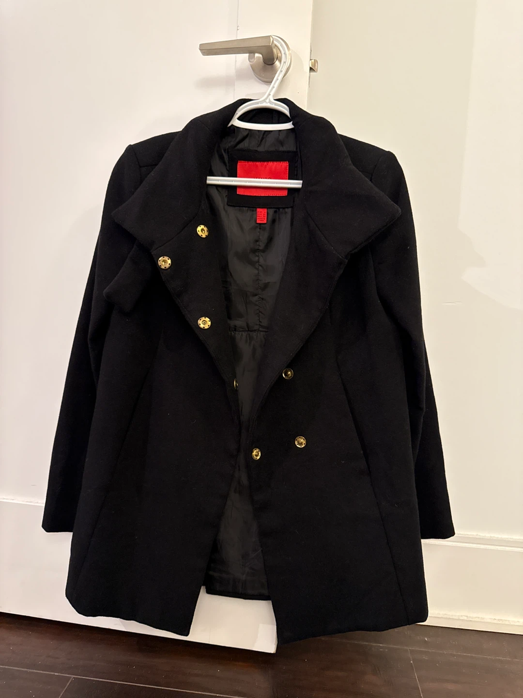 Mango Suit Black Wool Blend Coat - Size S - photo 3