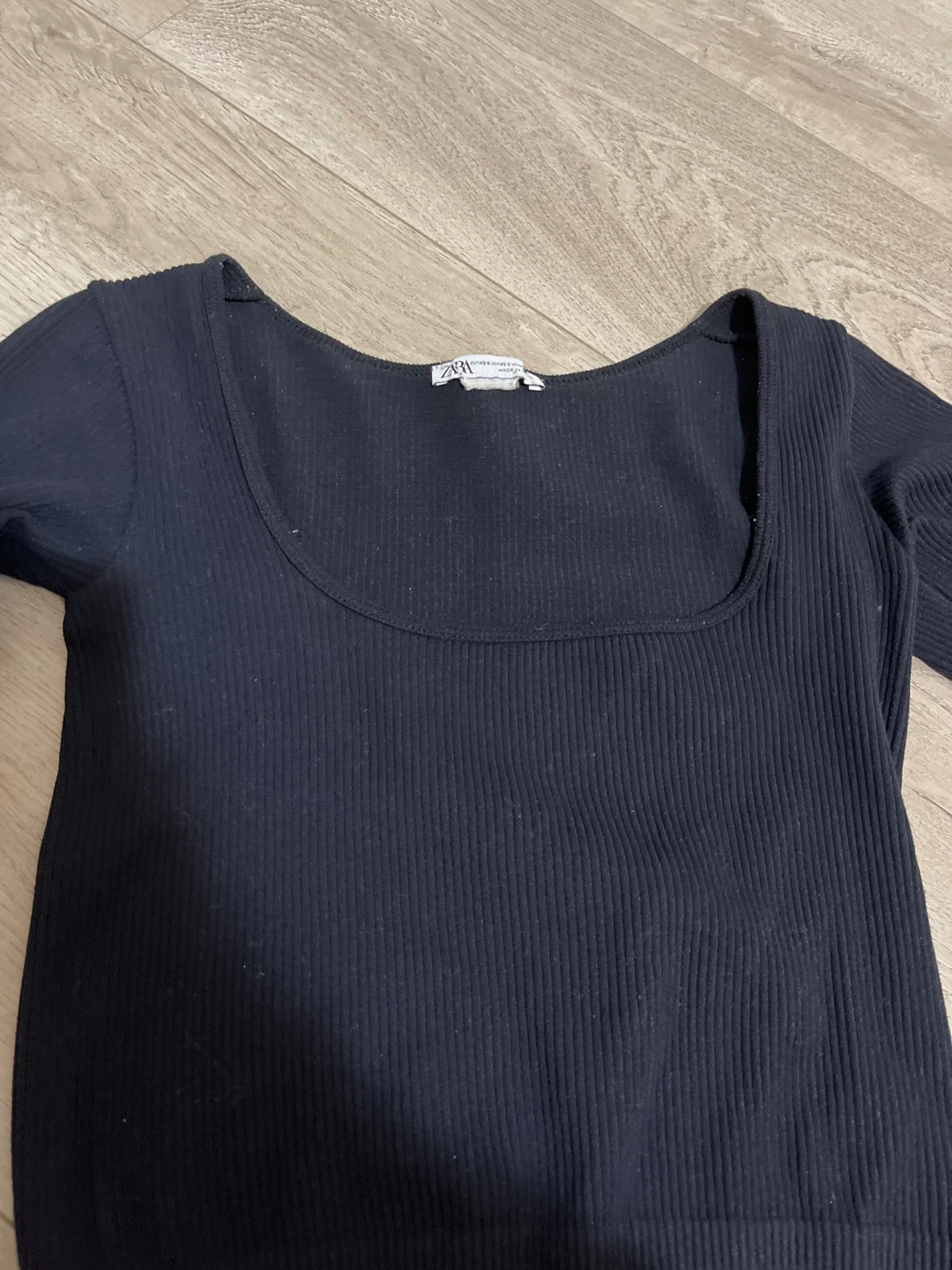 Zara Black Long Sleeve Top - photo 2
