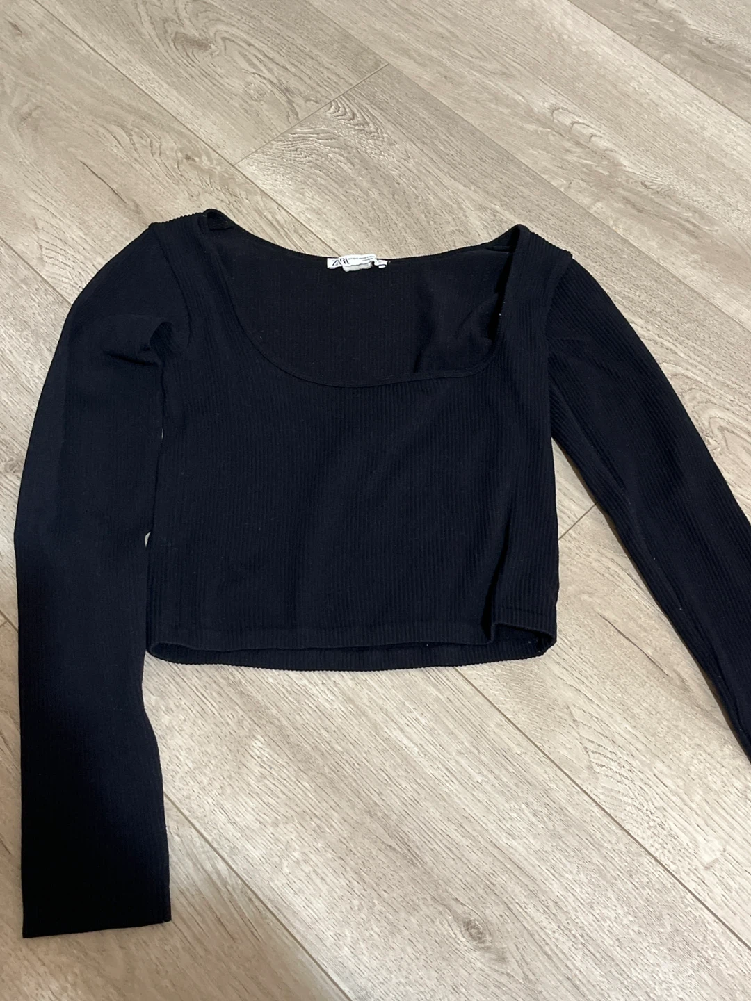 Zara Black Long Sleeve Top