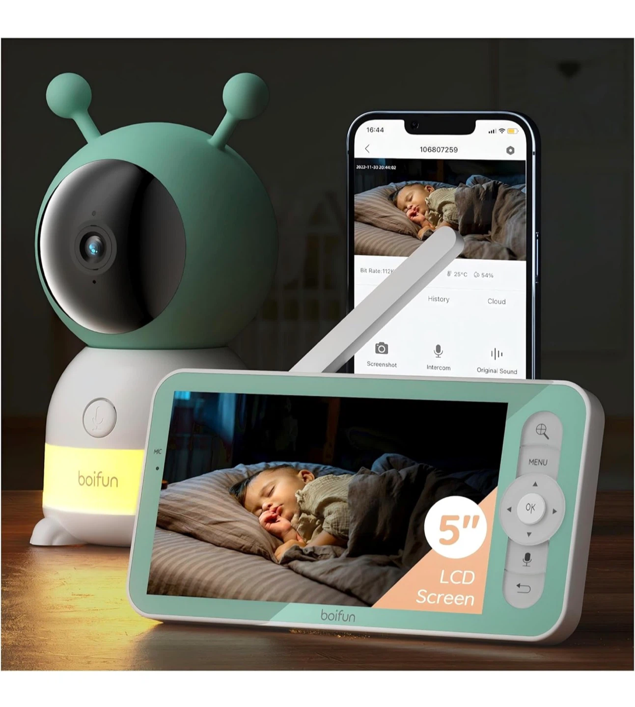 Boifun Baby 6T Baby Monitor - Like New!