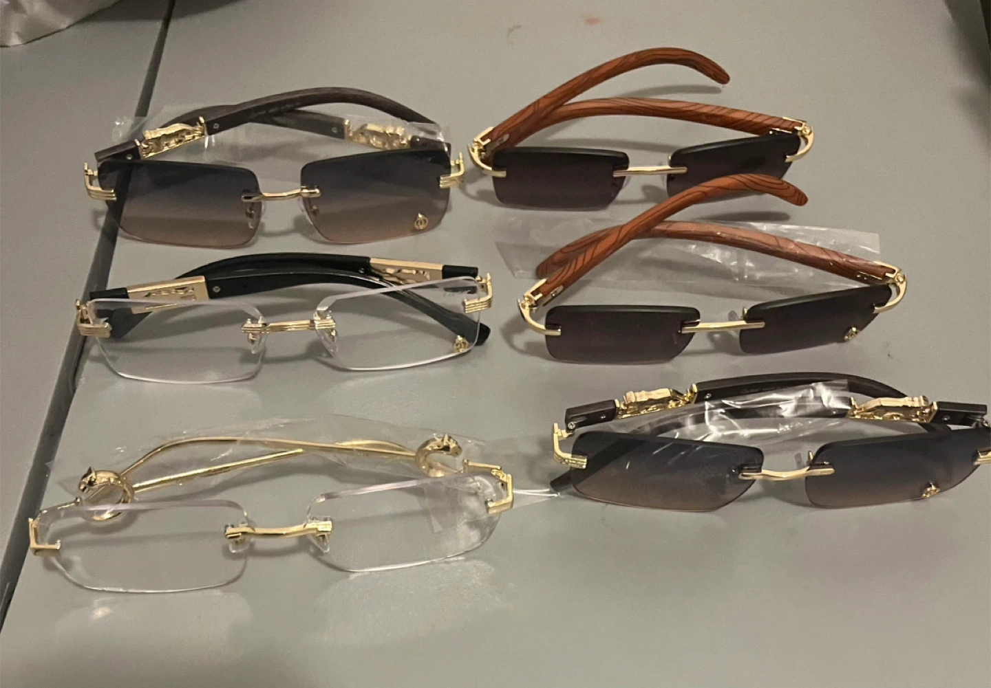 Cartier Style Rimless Sunglasses