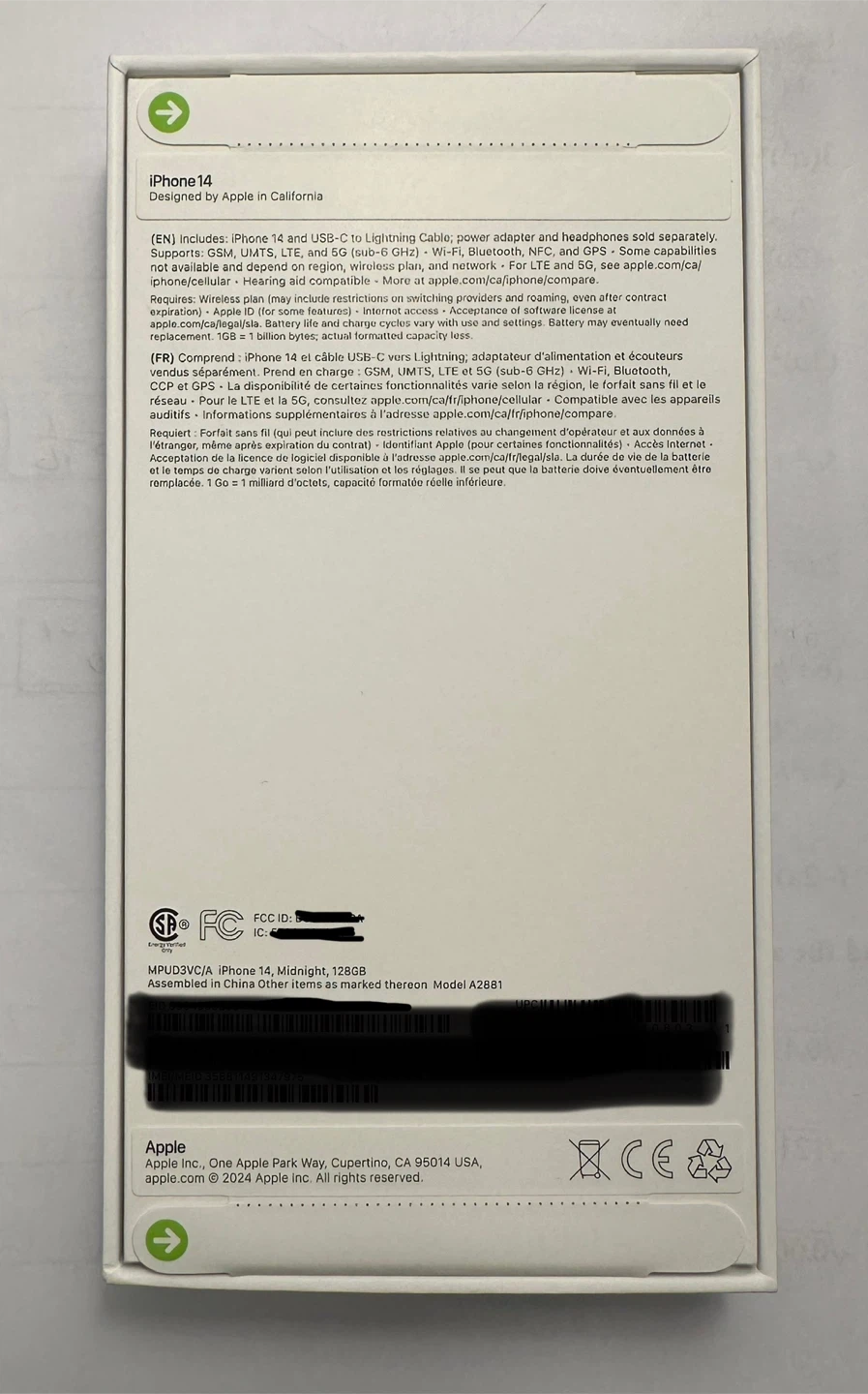 New Apple iPhone 14 Midnight 128GB - photo 2