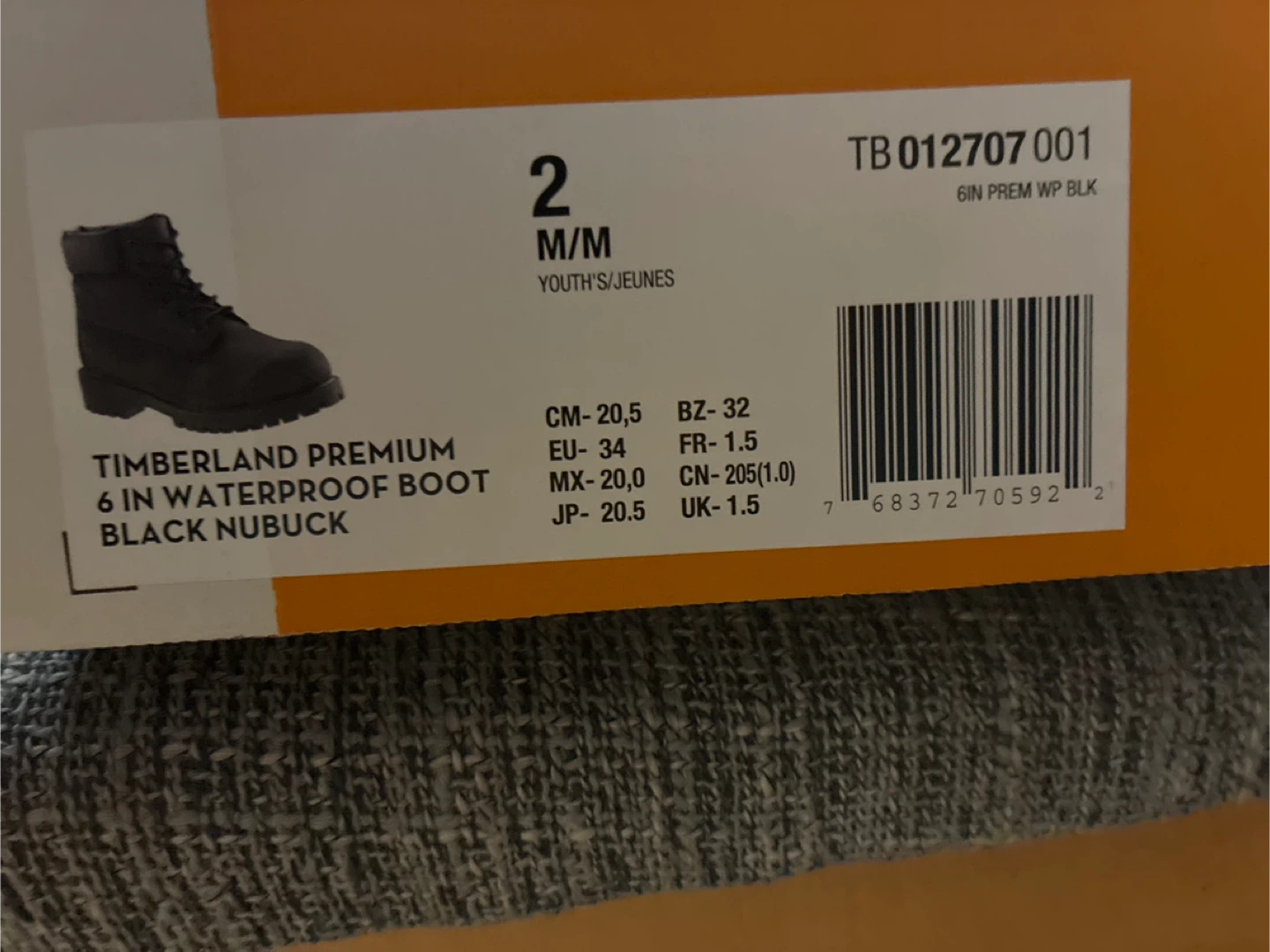 Timberland Premium 6" Waterproof Boot - Youth Size 2 - photo 5