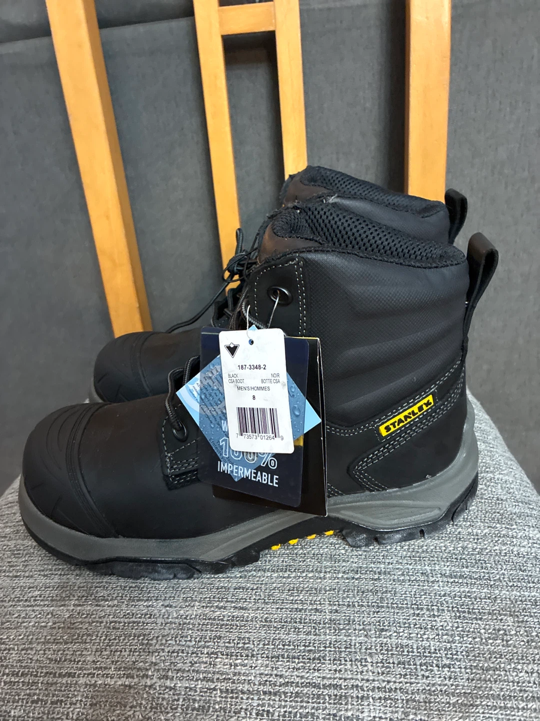Stanley Black CSA Boots - Men's Size 8