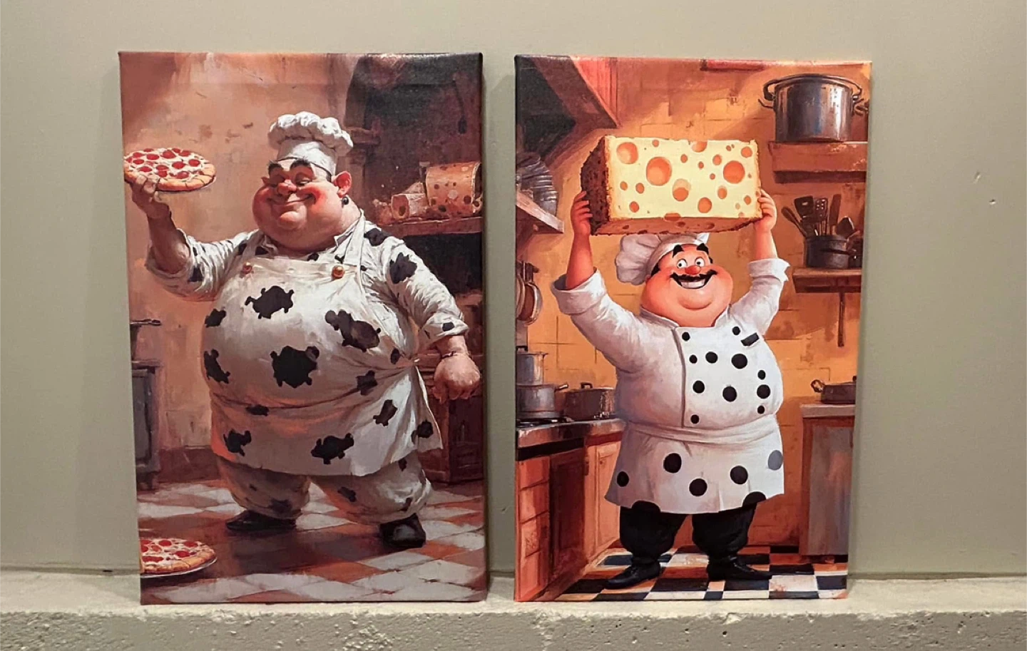 Chef Canvas Art - Pizza & Cheese
