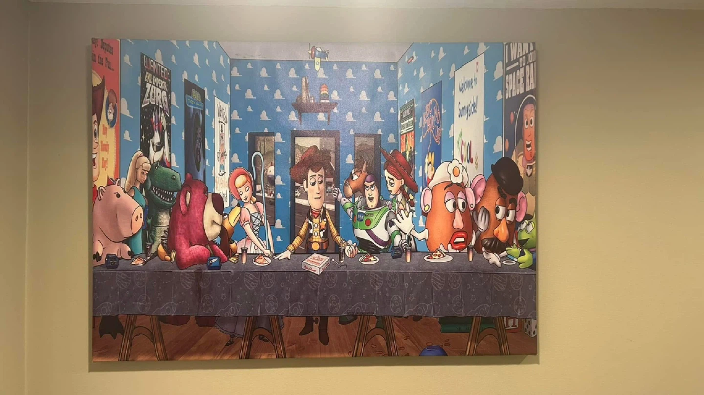 Toy Story Last Supper Canvas & Figures