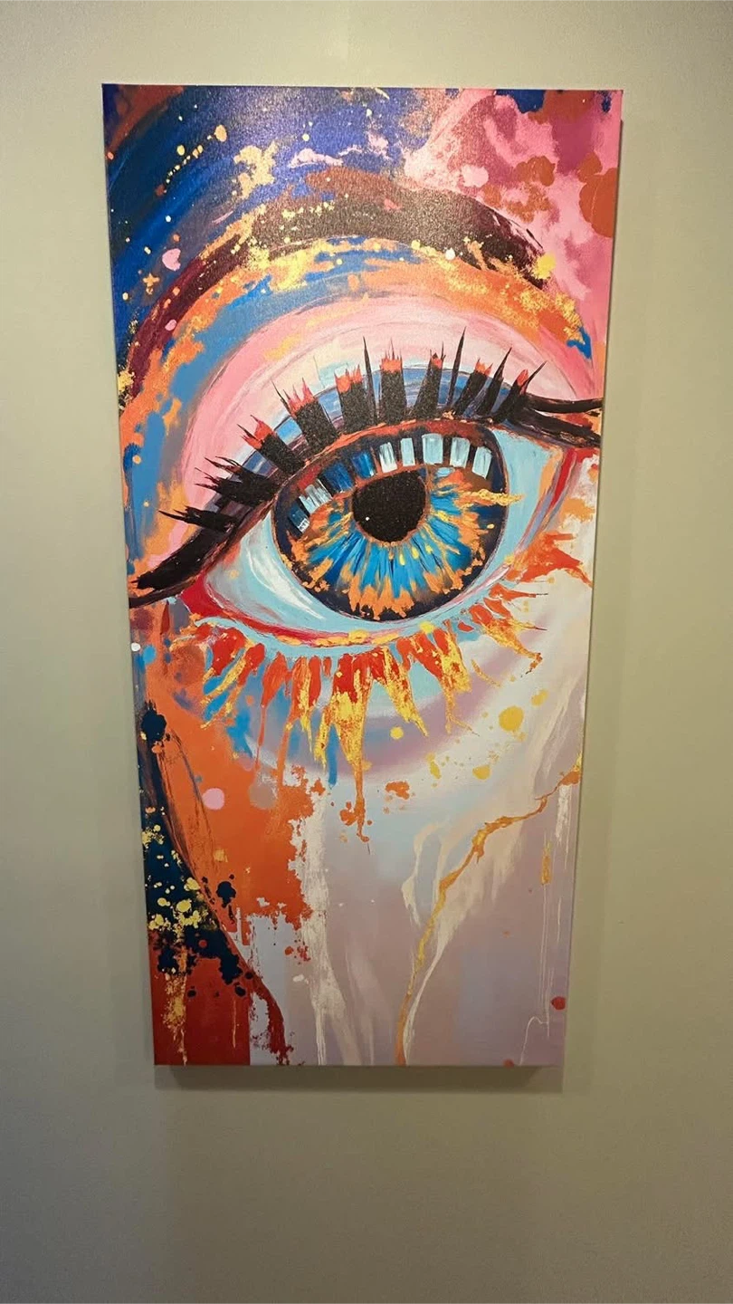 Large gorgeous vibrant EYE canvas print