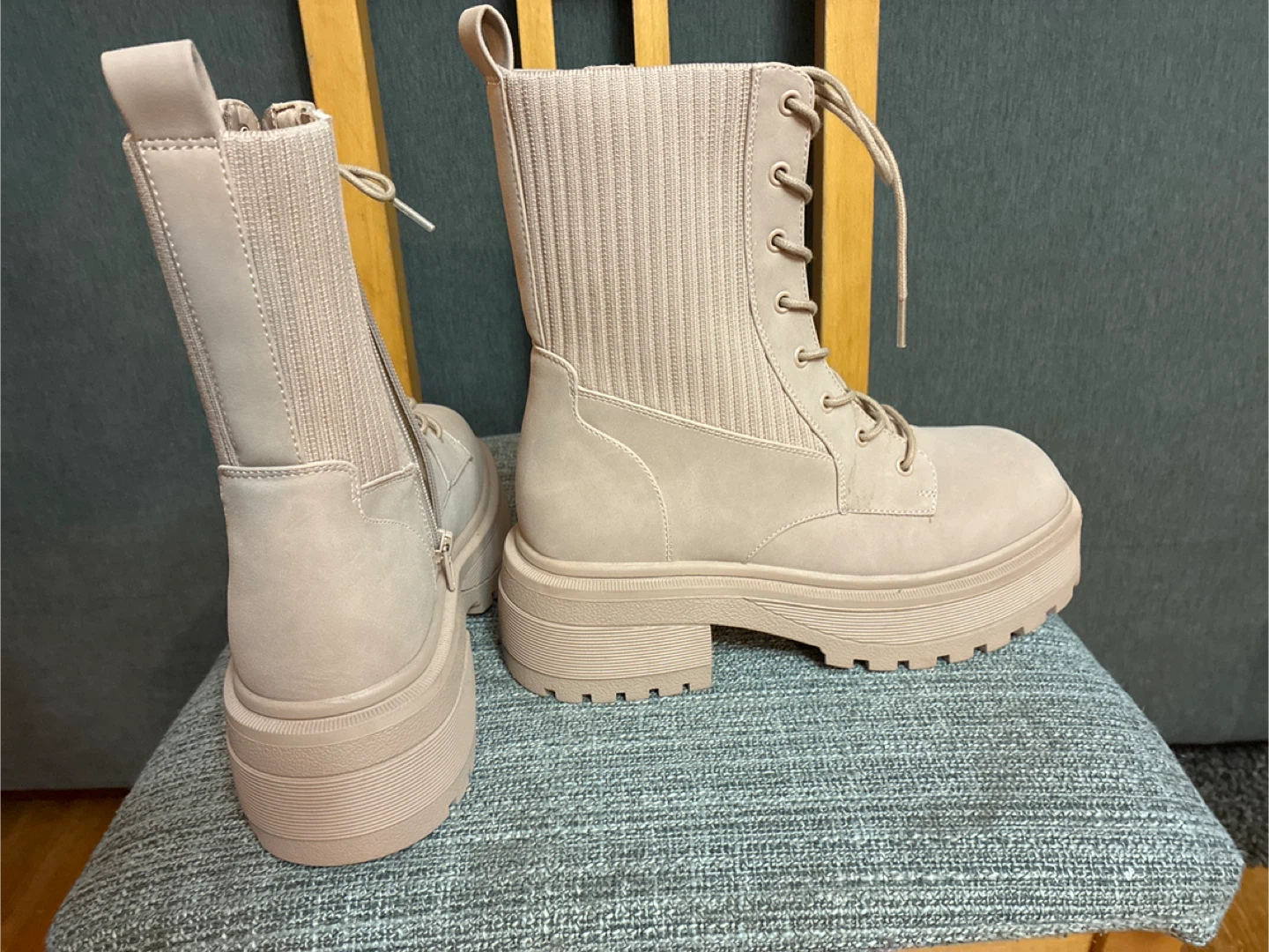 Call It Spring Beige Combat Boots - photo 2