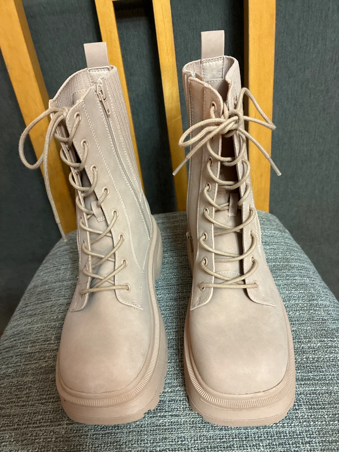 Call It Spring Beige Combat Boots - photo 3