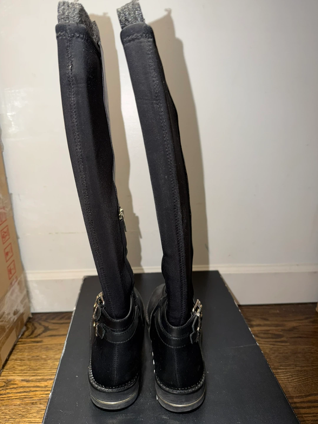 DKNY Black Leather Riding Boots - photo 3
