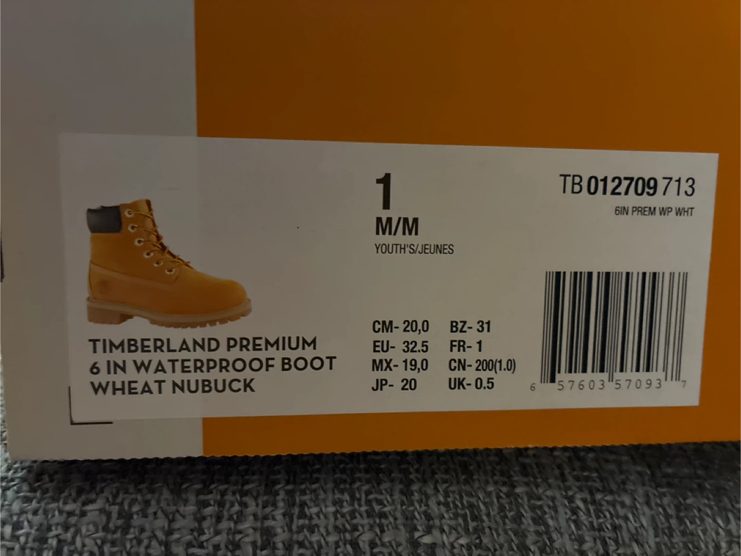 New Timberland Premium 6-Inch Waterproof Boot - Youth Size 1 - photo 4