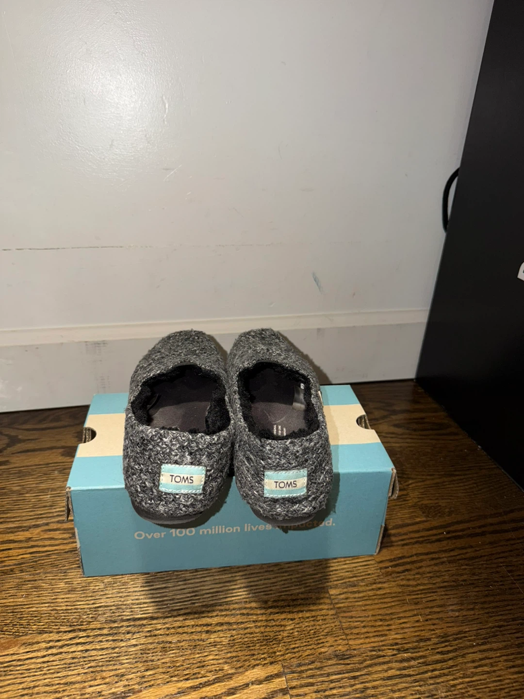 TOMS Alpargata Gray Wool Shoes - Size 6 - photo 3