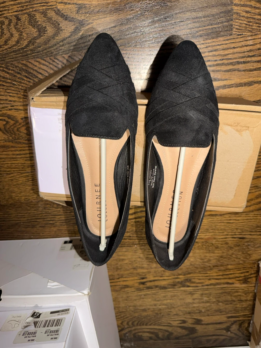 Journee Collection Mindee Black Flats - Size 7