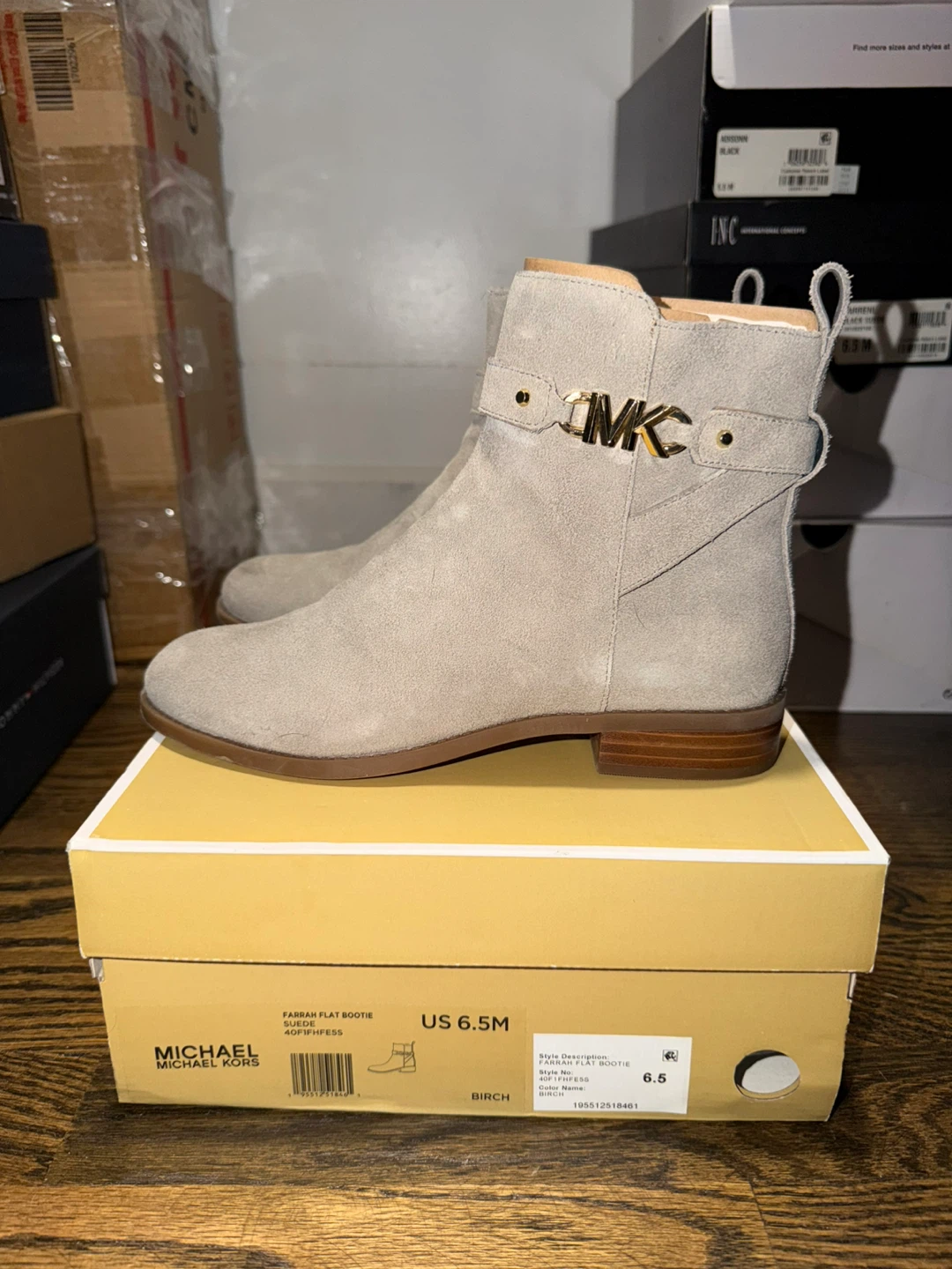 Michael Kors Farrah Flat Bootie - Size 6.5 - Birch - photo 4