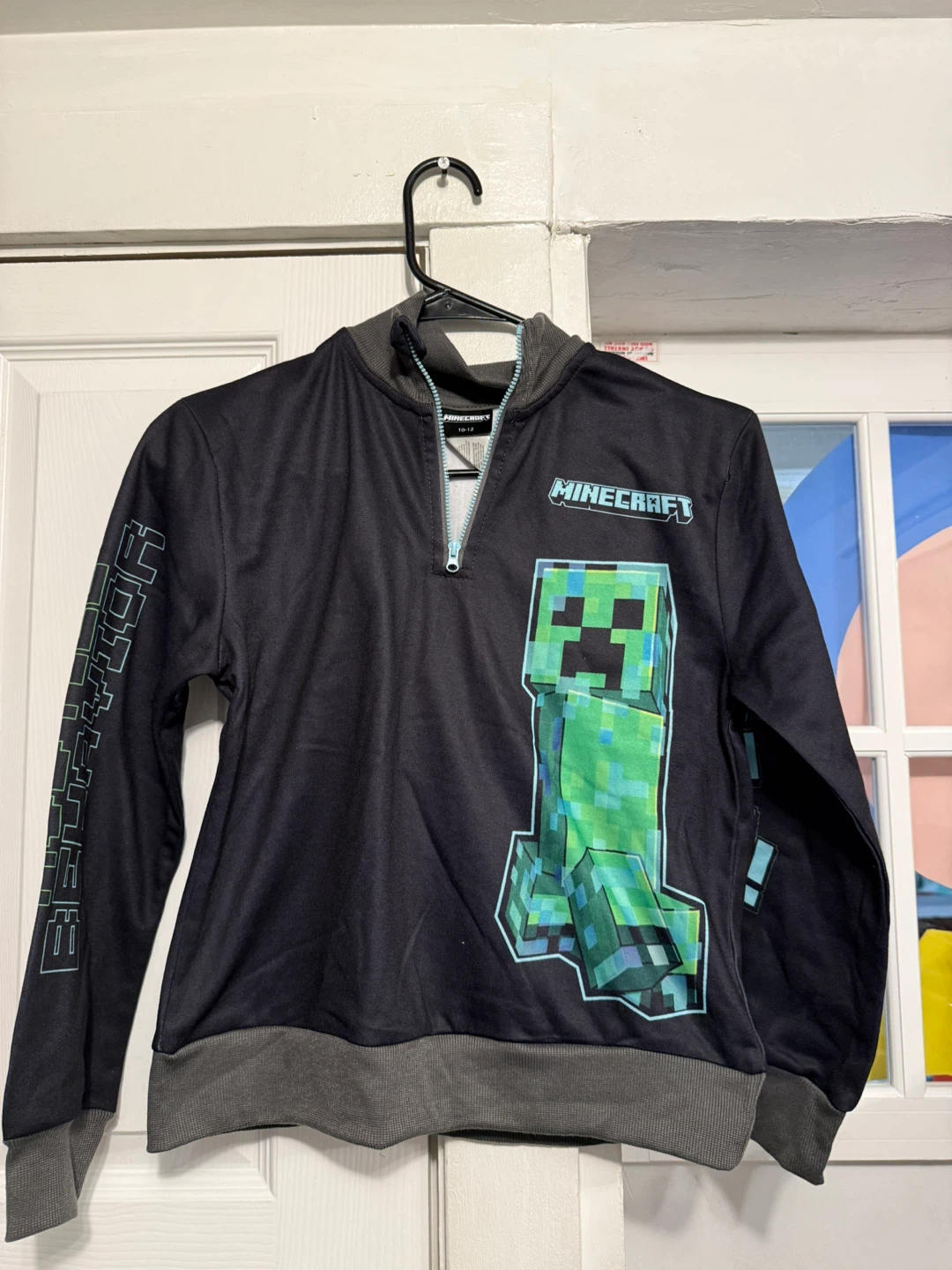 Minecraft Creeper Quarter Zip Youth Size 10/12