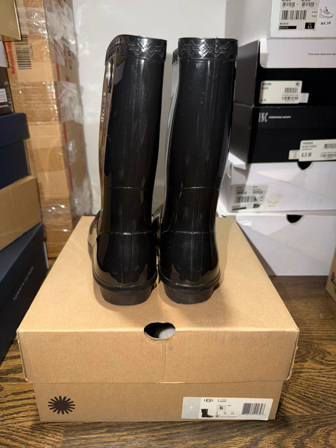 UGG Black Rain Boots - Size 6 - photo 3
